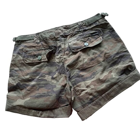 Sanctuary Squad Camo Shorts Cotton Blend Brown Green Size‎ 27 - Picture 6 of 10